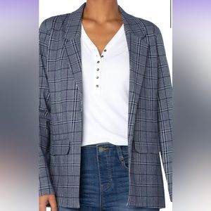 Liverpool Plaid Boyfriend Blazer Worn Once!